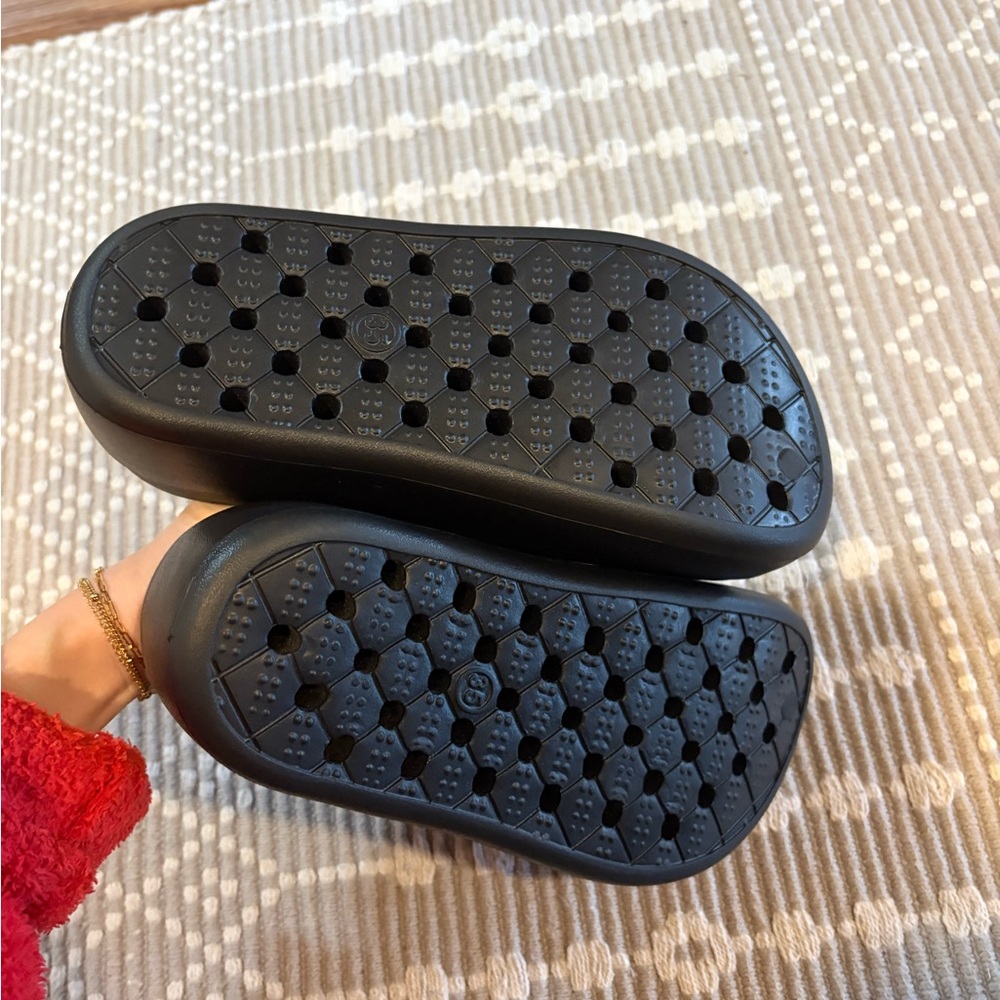 Black Platform Clogs - image 3